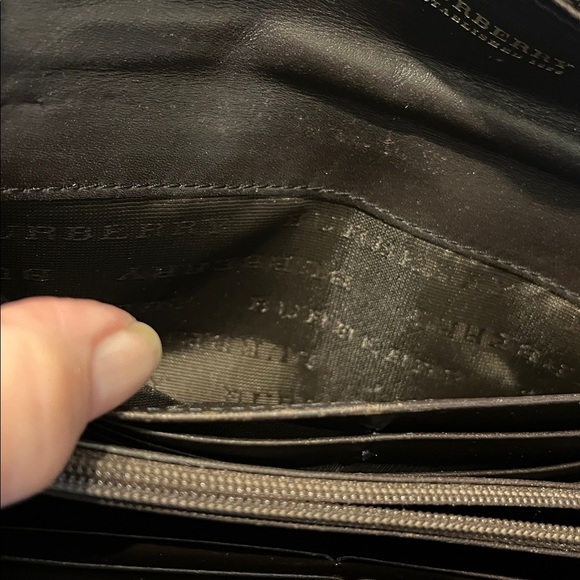 Burberry Beige  Check Continental  Coated Canvas Wallet / Chocolate Brown Trim - Picture 13 of 14